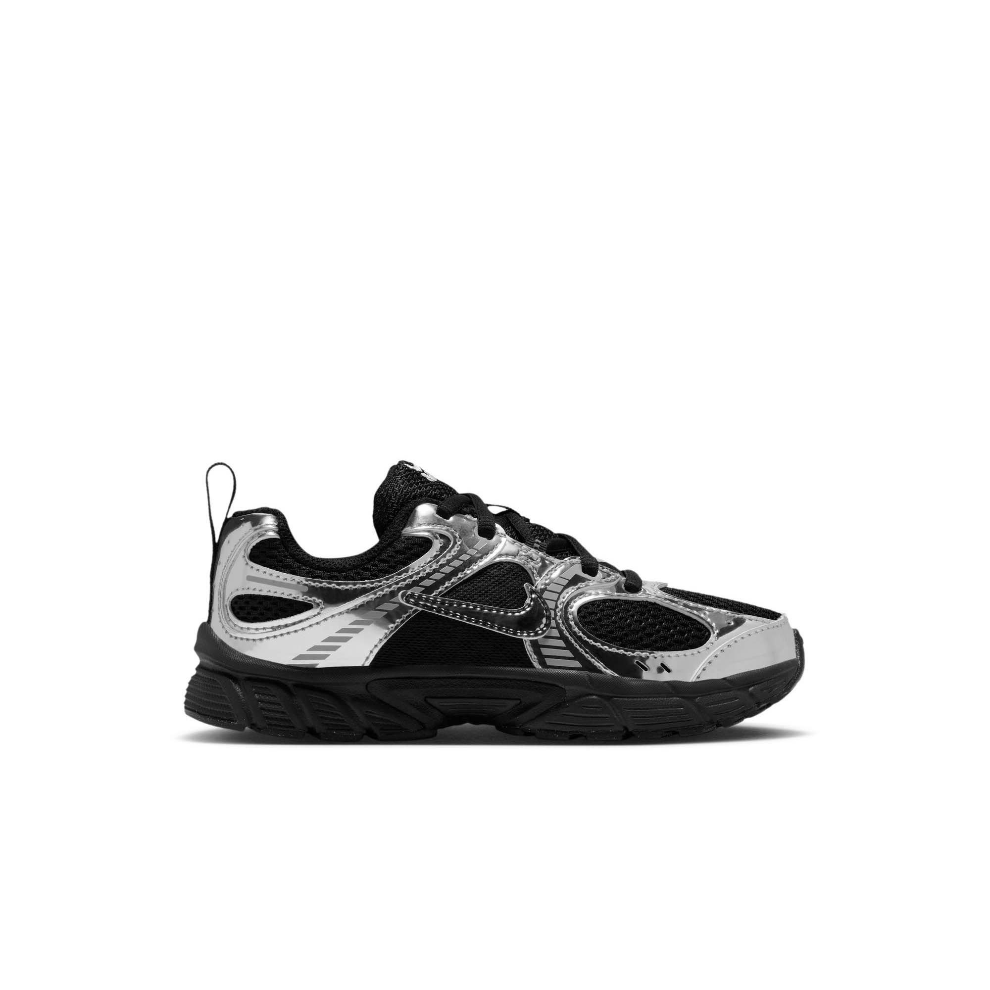 Nike V5 RNR "Black/Metallic Silver" Preschool Girls' Shoe - BLACK/SILVER